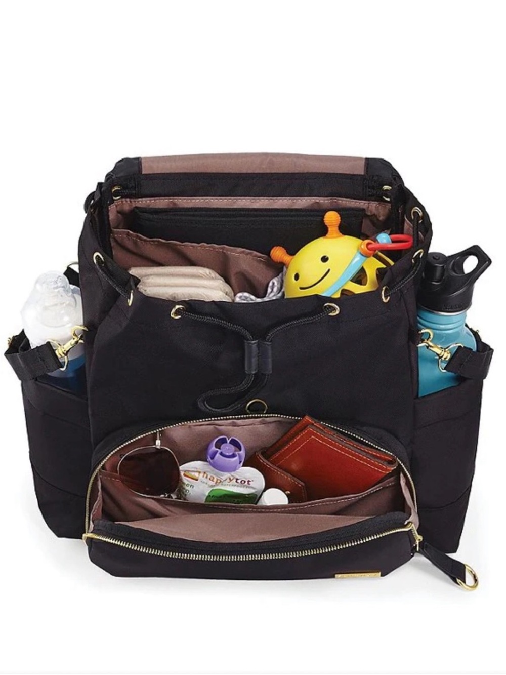 Skip Hop Black and gold Diaper Backpack Tote